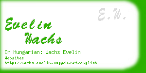 evelin wachs business card